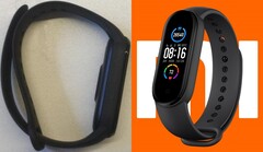 Lo Xiaomi Mi Band 6 (L) non sembra molto diverso dal Mi Band 5 (R), almeno dal lato. (Fonte immagine: Xiaomi - modificato)