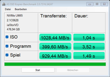 AS SSD - Copia benchmark