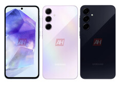 Il Galaxy A55 è trapelato finora in tre colori. (Fonte immagine: Android Headlines)