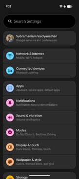 Pagina delle impostazioni