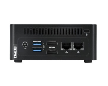 I/O posteriore del mini PC NovaCustom NUC Box. (Fonte immagine: NovaCustom)