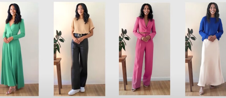 L'app Doppl utilizza l'intelligenza artificiale per vestire l'utente con gli abiti selezionati, simulando la vestibilità e il drappeggio nei video in movimento. (Fonte: Google Labs)