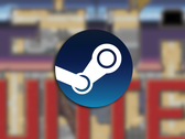 Uno screenshot dal trailer del gioco con il logo di Steam sovrapposto.