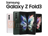 Un nuovo rendering della Z Fold3. (Fonte: 91Mobiles)