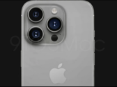 Un rendering di come potrebbe apparire il vociferato iPhone 15 Pro "Titan Gray". (Fonte: 9to5Mac)