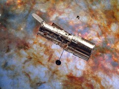 Un&#039;immagine di Hubble sovrapposta a un&#039;immagine di Messier 82 (Fonte dell&#039;immagine: ESA/Hubble, NASA, e W. D. Vacca; a cura)