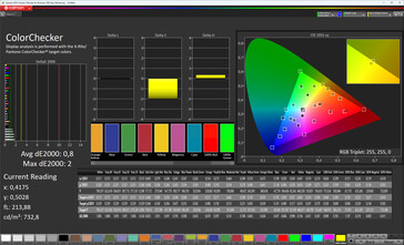 Precisione del colore (schema cromatico Standard, temperatura del colore Standard, spazio colore target sRGB)