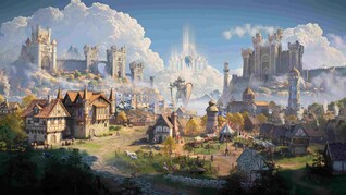 La città della fazione del Castello in Heroes of Might and Magic III Remake.