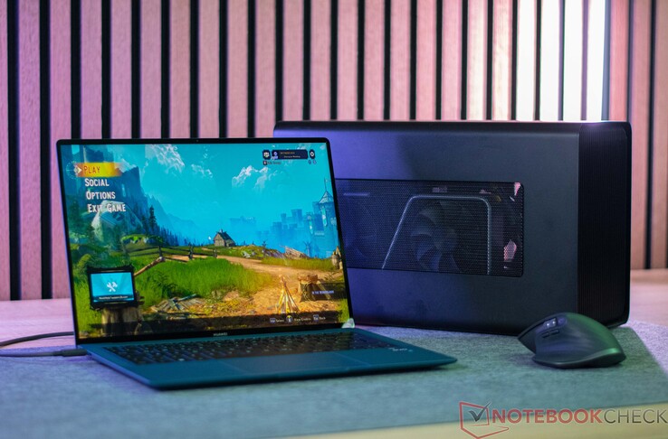 Il MateBook X Pro 2023 con Razer Core X e GeForce RTX 3060 Ti