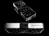 Un'immagine renderizzata della GPU GeForce RTX 3060 Founders Edition