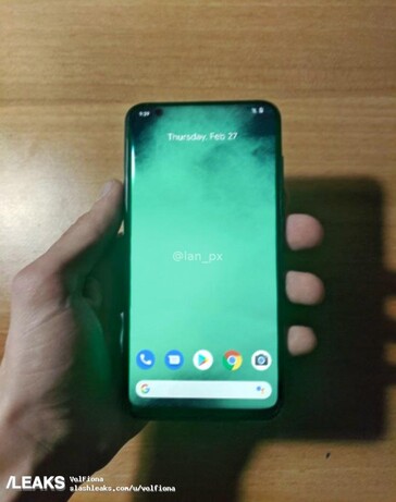 Pixel 4a frontale (Image Source: slashleaks)