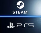 Viene mostrato un banner con i loghi di Steam e PS5 (Fonte immagine: Steam, Sony PlayStation con modifiche)