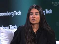 Uno screengrab del CEO di Xbox, Asha Sharma, che parla con Bloomberg
