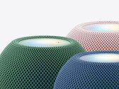 L’HomePod mini 2 in tre dei suoi cinque colori disponibili al lancio.