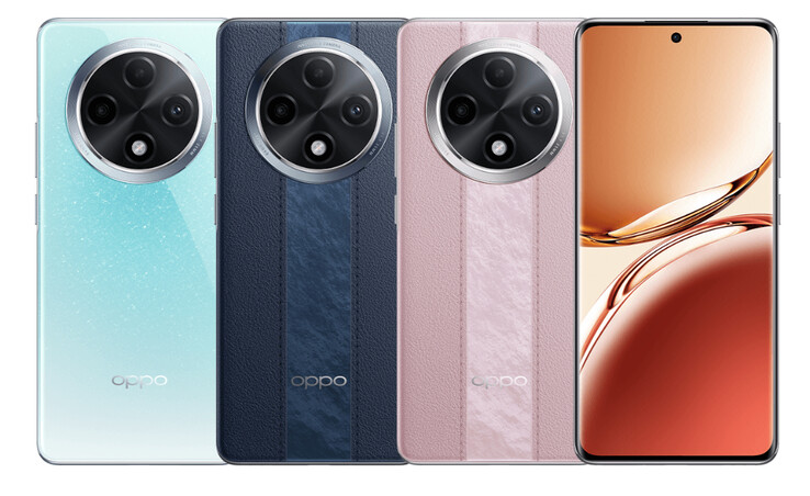 Oppo vende l'A3 Pro nelle opzioni di colore Azure, Distant Mountain Blue e Yunjin Powder. (Fonte immagine: Oppo)