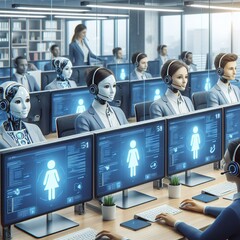 I bot cattivi attaccano sempre più spesso i call center del servizio clienti. (Fonte: MS Bing/DALL-E 3)