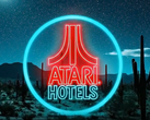 Uno screengrab del logo di Atari Hotels (fonte: Atari Hotels)