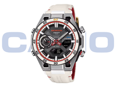 Il nuovo Casio Edifice ECB-2300HR-1A (nella foto) ha un quadrante simile a quello del tachimetro a ore 9. (Fonte: Casioblog)