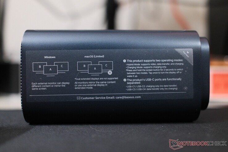 Le eccezioni relative ai monitor HDMI su macOS sono riportate sul lato del dock.