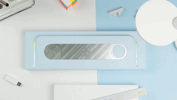 Tastiera meccanica wireless ND104 in blu (fonte: Chilkey)