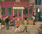I Parafolk esplorano una piazza della città nella build Early Access di Paralives.