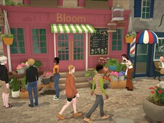 I Parafolk esplorano una piazza della città nella build Early Access di Paralives.