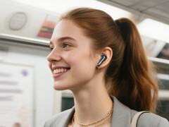 Gli auricolari wireless MeloBuds N70 costano 59,99 dollari. Nella foto: un&#039;immagine promozionale degli auricolari. (Fonte: QCY)