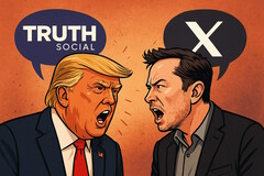 Trump e Musk si stanno diffamando a vicenda sulle loro piattaforme di social network. (Fonte: AI generated)