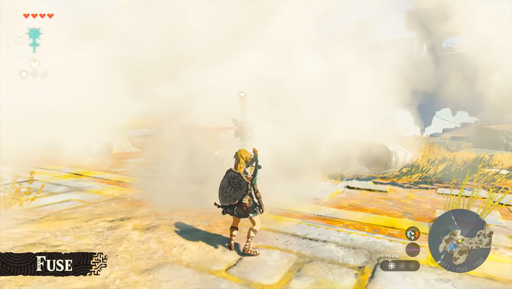 Link può creare scudi fumogeni che oscurano la vista dei nemici durante il combattimento, permettendogli di sferrare un colpo a tradimento.
