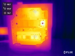 Acemagic S1 durante il test da sforzo (lato sinistro aperto)