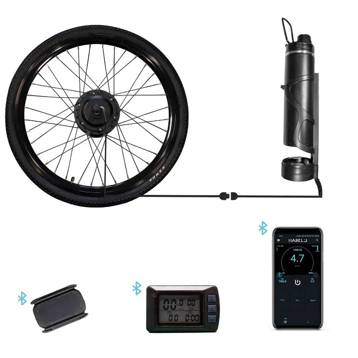 Il kit di conversione per e-bike Habelo Clic&amp;Go 2.0 ha un motore da 250W. (Fonte: Habelo)