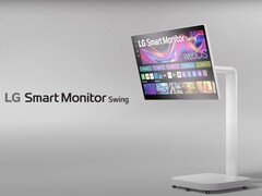 Lo Smart Monitor Swing di LG prende in prestito il supporto su ruote di LG StanbyME. (Fonte: LG)