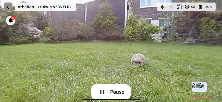 La vista del giardino è possibile anche a distanza, tramite un video in diretta
