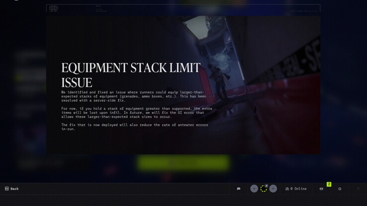 Bungie afferma che una correzione lato server ora impedisce pile di equipaggiamento più grandi del previsto in Maratona, con oggetti extra non supportati persi durante l'infiltrazione e una riduzione degli errori di formichiere durante le corse.