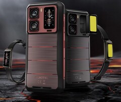 Oukitel WP300 ha un grande punto di forza: il suo design semi-modulare. Sono inclusi una luce luminosa e un display secondario. (Fonte: Oukitel)