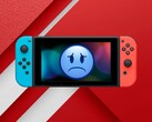La console Switch originale viene mostrata con una faccia triste