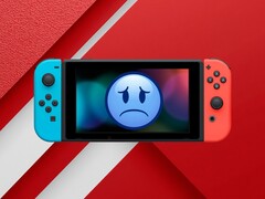 La console Switch originale viene mostrata con una faccia triste