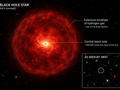 Il concetto di «stella buco nero»: un buco nero massiccio circondato da idrogeno denso.