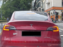 Tesla Model 3 con decalcomania anti-Muschio. (Fonte: Notebookcheck)