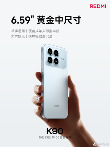 Il Redmi K90 ha un display più piccolo rispetto al K80. (Fonte immagine: Redmi)