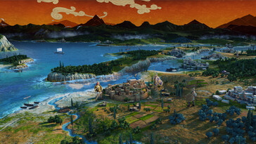 Un'immagine che mostra diverse città in *A Total War Saga: Troy*.
