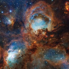 Un&#039;immagine dettagliata della Zampa di Gatto (Fonte immagine: NASA, ESA, CSA e STScI; ritagliata)