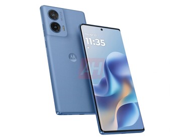 Immagine non ufficiale di una delle varianti blu del Moto G96. (Fonte immagine: Android Headlines)