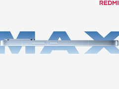 Il Turbo 5 Max non sembra molto diverso dal Turbo 4 Pro. Nella foto: un'immagine teaser del telefono che mostra uno dei lati. (Fonte immagine: Redmi)