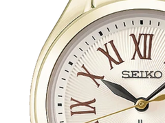Il nuovo Seiko HEA006J presenta numeri romani sul quadrante.