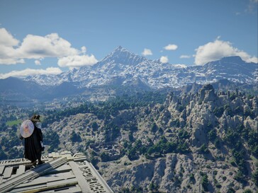 Paesaggio vasto prima dell'aggiornamento della qualità dello scenario distante