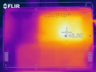 Distribuzione del calore sotto carico (in basso)