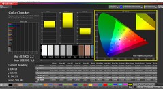 CalMAN ColorChecker (profilo: Nativo, spazio colore di destinazione: P3)