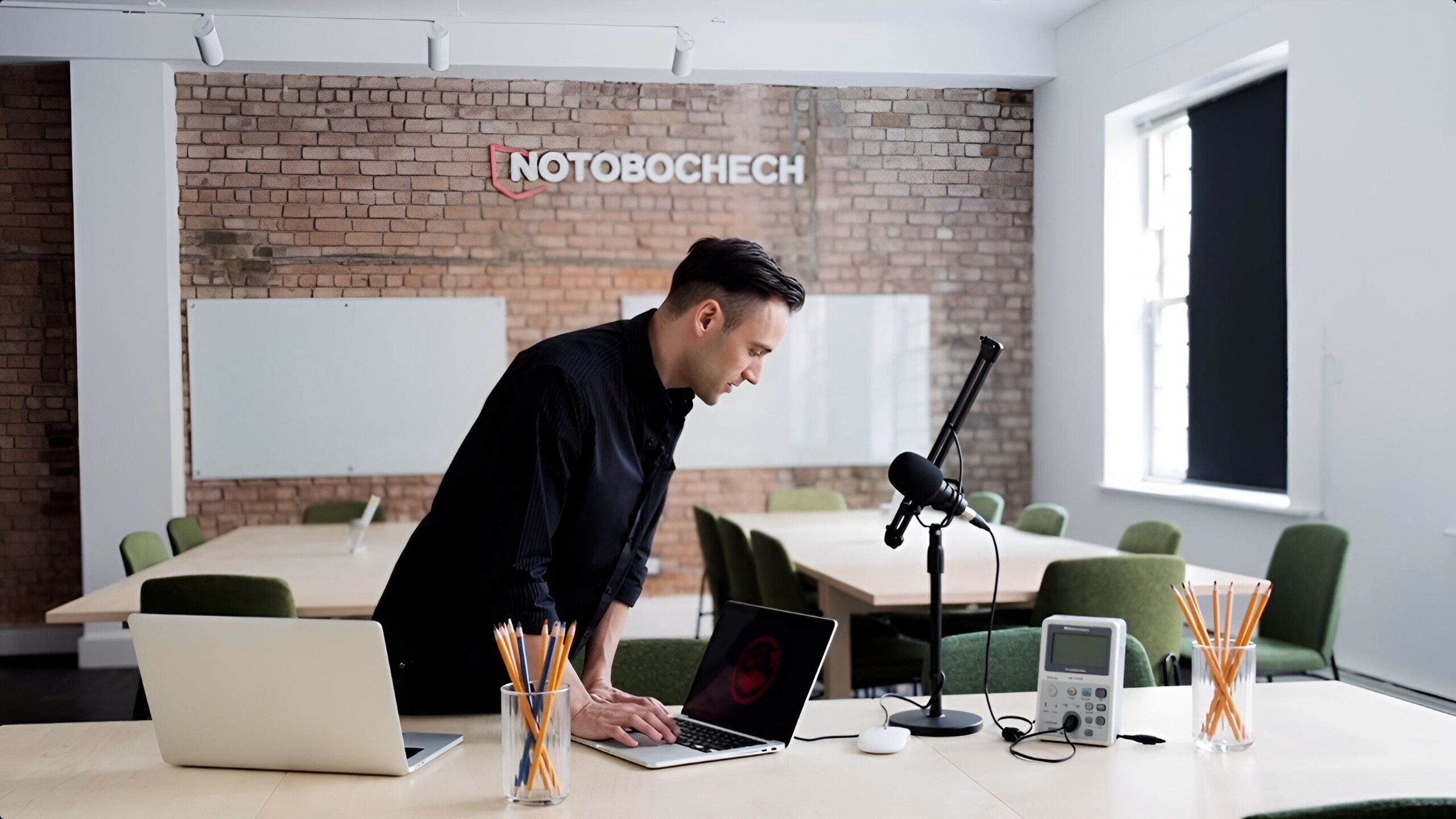 Il nostro autore in un ufficio immaginario di Notebookcheck (fonte immagine: generata da Vidu.com)