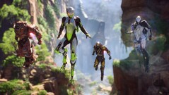 I modelli dei giocatori di Anthem sono in mostra (Fonte: Microsoft Xbox Gaming)